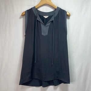 🪸 Sweet Grey mixed fabric, two-tone gray sleeveless top